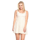Women's Empire Waist Allover Lace Dress - VacationGrabs