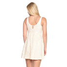 Women's Empire Waist Allover Lace Dress - VacationGrabs