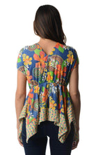 Women's Floral Printed Flutter Top - VacationGrabs