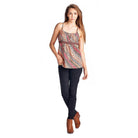 Women's Floral Printed Lace Tank - VacationGrabs