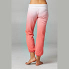 Women's Fold-over Waistband French Terry Dip Dye Screened - VacationGrabs
