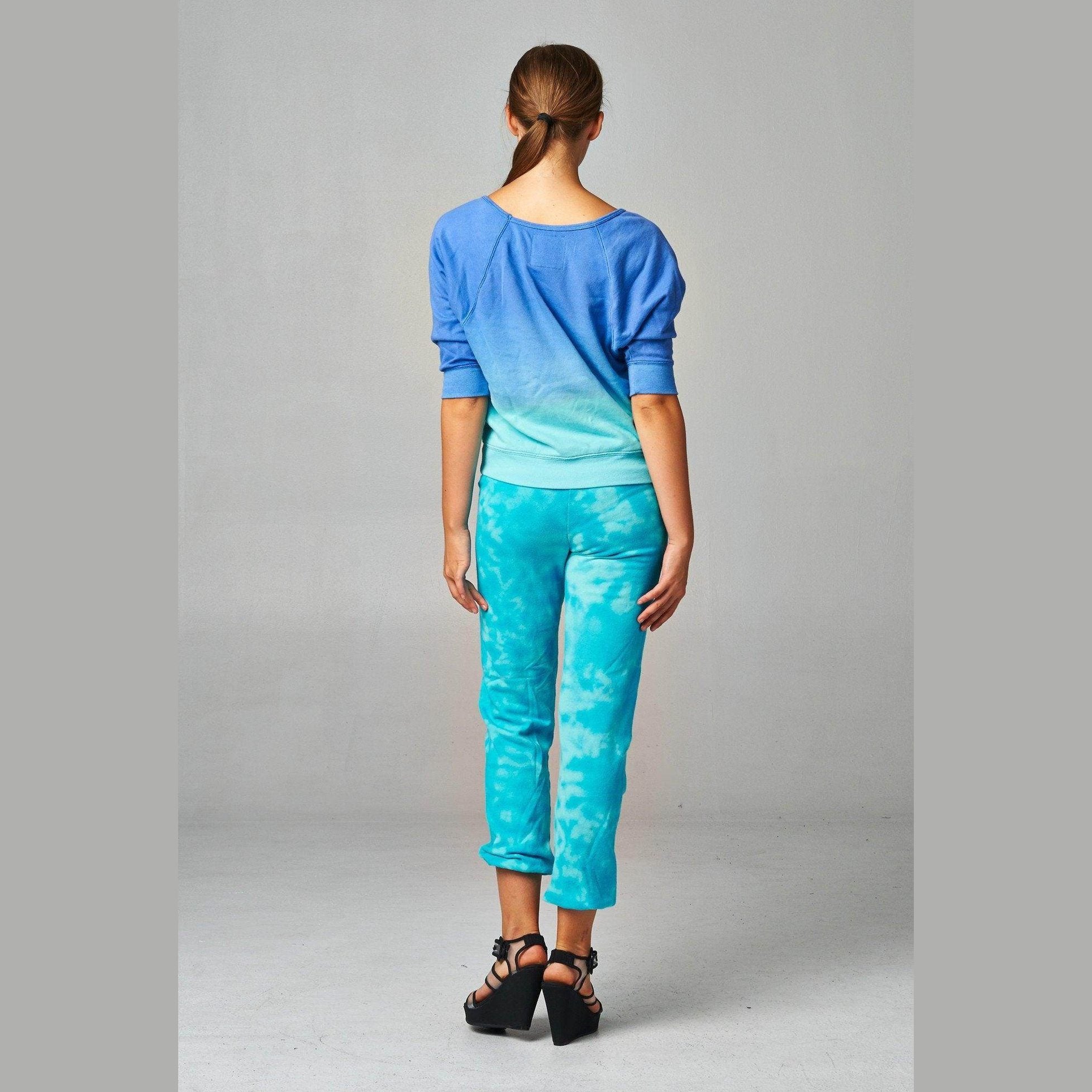 Women's French Terry Long Sleeve Dip Dye Screened - VacationGrabs