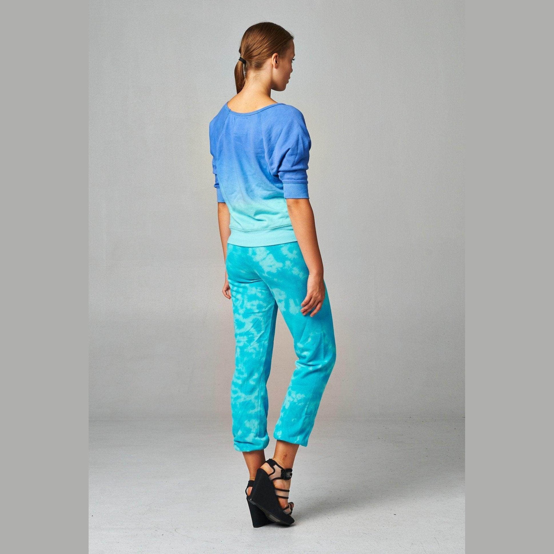 Women's French Terry Long Sleeve Dip Dye Screened - VacationGrabs