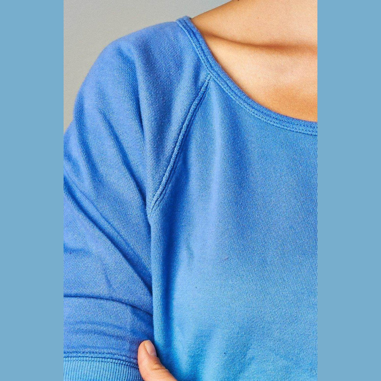 Women's French Terry Long Sleeve Dip Dye Screened - VacationGrabs