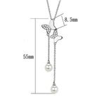 Women's Jewelry Style No. 3W442 - Rhodium Brass Necklace - VacationGrabs