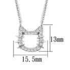 Women's Jewelry Style No. 3W446 - Rhodium Brass Necklace - VacationGrabs