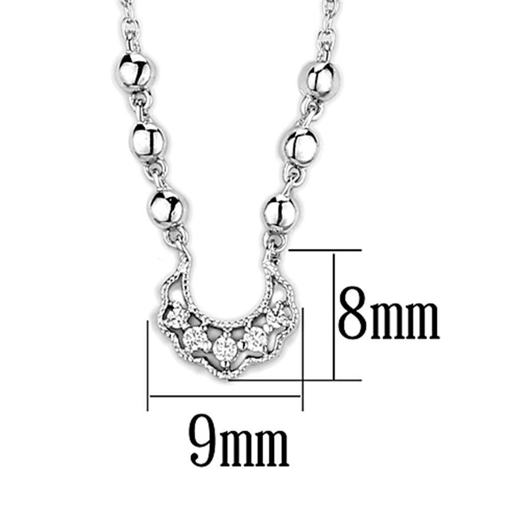 Women's Jewelry Style No. 3W448 - Rhodium Brass Necklace - VacationGrabs