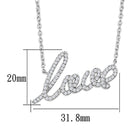 Women's Jewelry Style No. 3W453 - Rhodium Brass Necklace - VacationGrabs