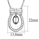 Women's Jewelry Style No. 3W718 - Rhodium Brass Necklace - VacationGrabs