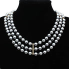 Women's LO2645 - Gold Brass Necklace with Semi-Precious - VacationGrabs