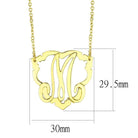 Women's LO4688 - Flash Gold Brass Necklace with No Stone - VacationGrabs