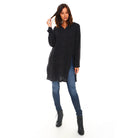 Women's Long Hooded Slit Sweater - VacationGrabs