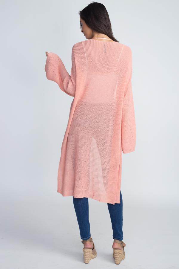 Women's Long Knit Thin Cardigan - VacationGrabs