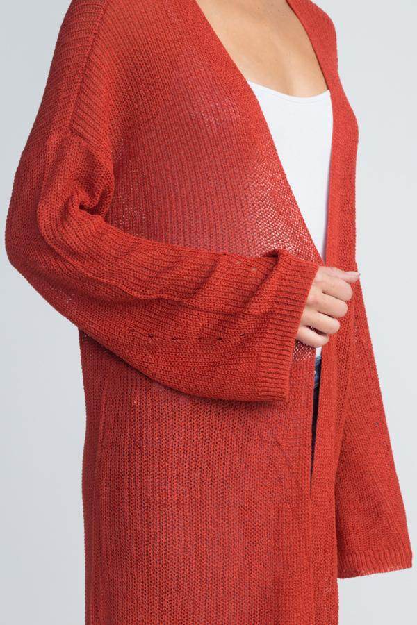 Women's Long Knit Thin Cardigan - VacationGrabs