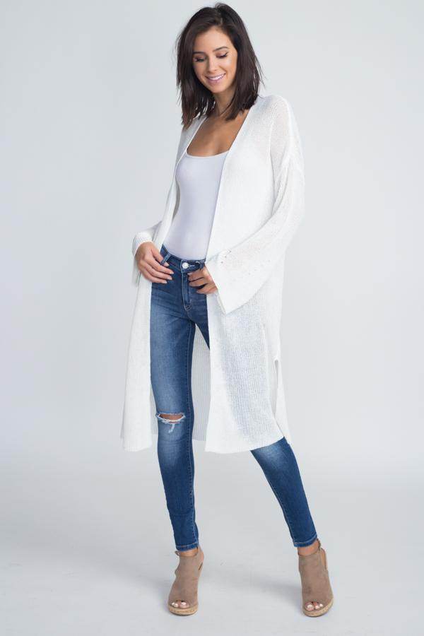 Women's Long Knit Thin Cardigan - VacationGrabs