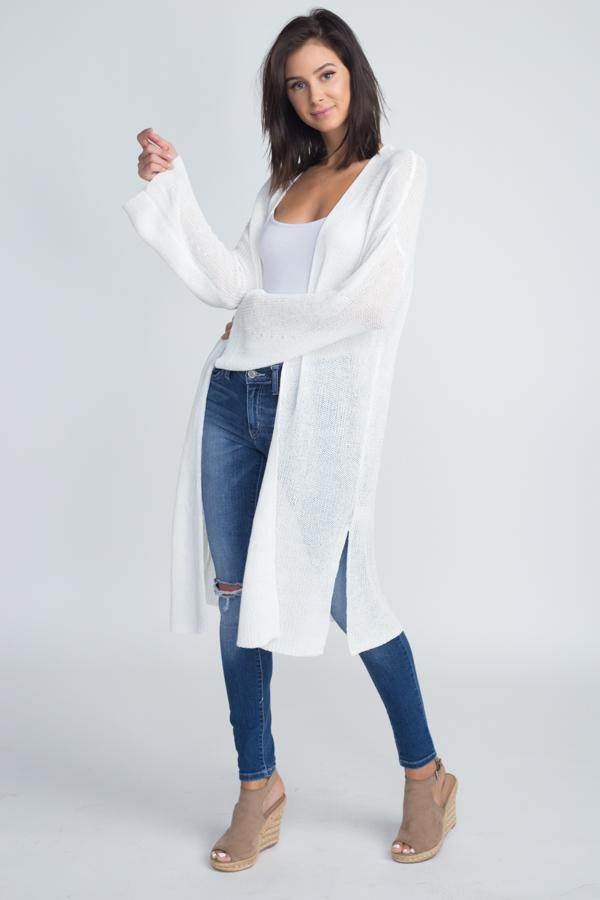 Women's Long Knit Thin Cardigan - VacationGrabs