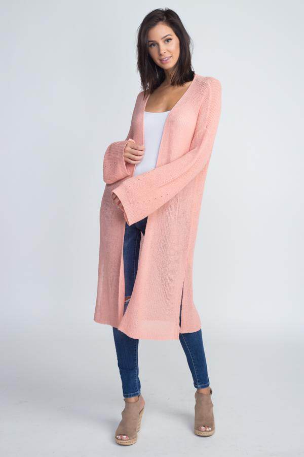 Women's Long Knit Thin Cardigan - VacationGrabs