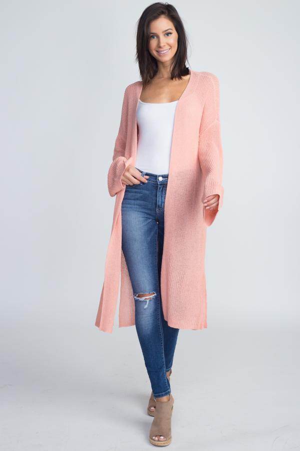 Women's Long Knit Thin Cardigan - VacationGrabs