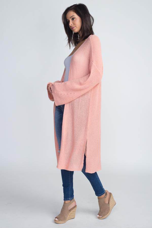 Women's Long Knit Thin Cardigan - VacationGrabs