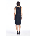 Women's Pearl Neck Trim Tank Dress - VacationGrabs