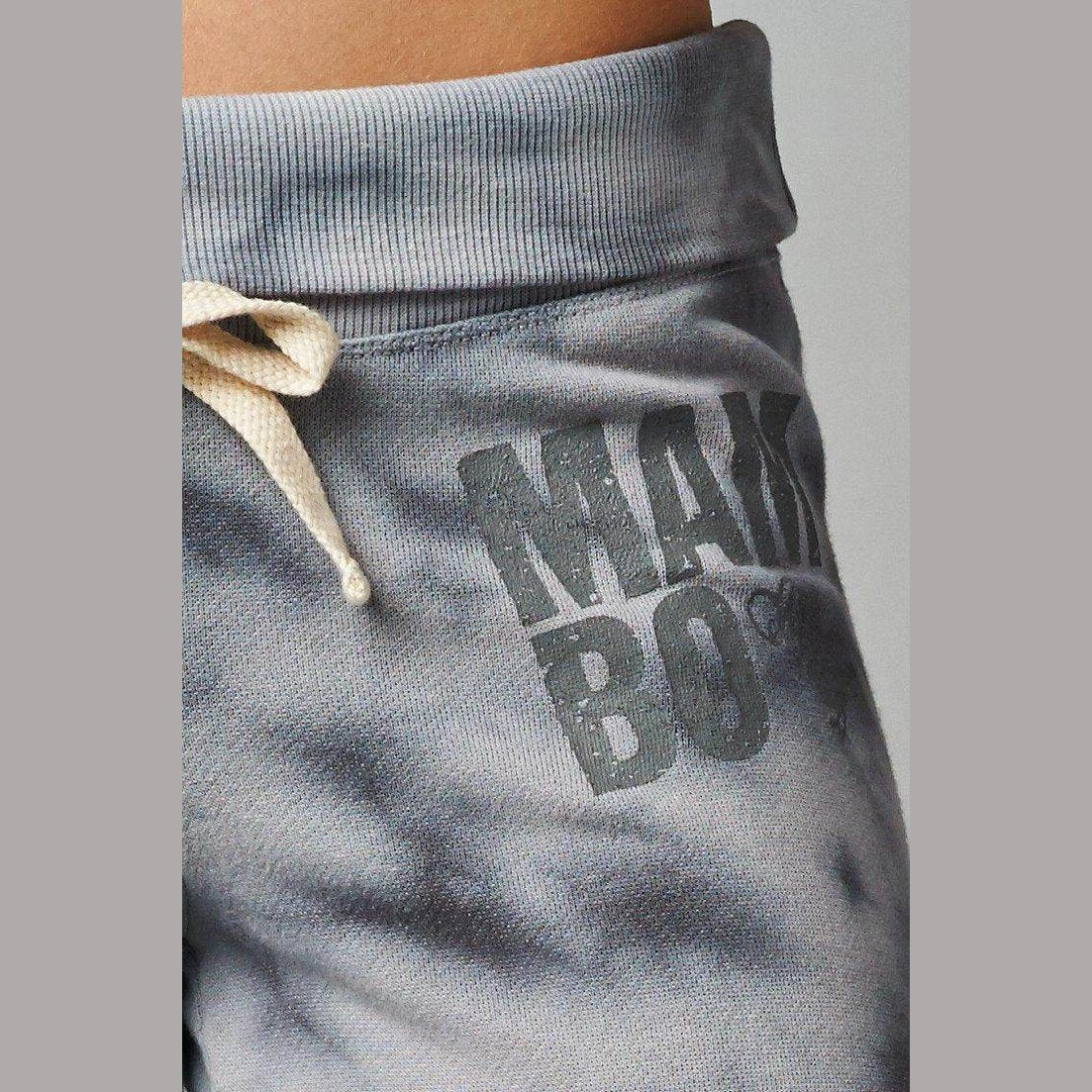 Women's Printed Tie Dye Foldover Waistband French Terry - VacationGrabs