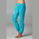 Women's Printed Tie Dye Foldover Waistband French Terry - VacationGrabs
