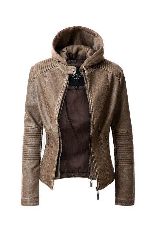 Women'S Pu Jacket - VacationGrabs