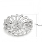 Elegant statement ring for women with intricate silver design and sparkling details