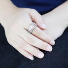 Elegant statement ring for women featuring a unique spiral design, perfect for special occasions