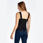 Women's Sheer Burnout V Smocked Tank - VacationGrabs