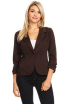 Women's Solid Waist Length Blazers 14 Colors - VacationGrabs