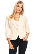 Women's Solid Waist Length Blazers 14 Colors - VacationGrabs