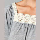 Women's Square Neck Lace Top - VacationGrabs