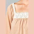 Women's Square Neck Lace Top - VacationGrabs