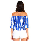 Women's Strapless Striped Bandage Blouse - VacationGrabs