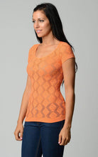 Women's Textured Knit Stretch Glitter Top - VacationGrabs