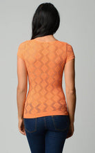 Women's Textured Knit Stretch Glitter Top - VacationGrabs