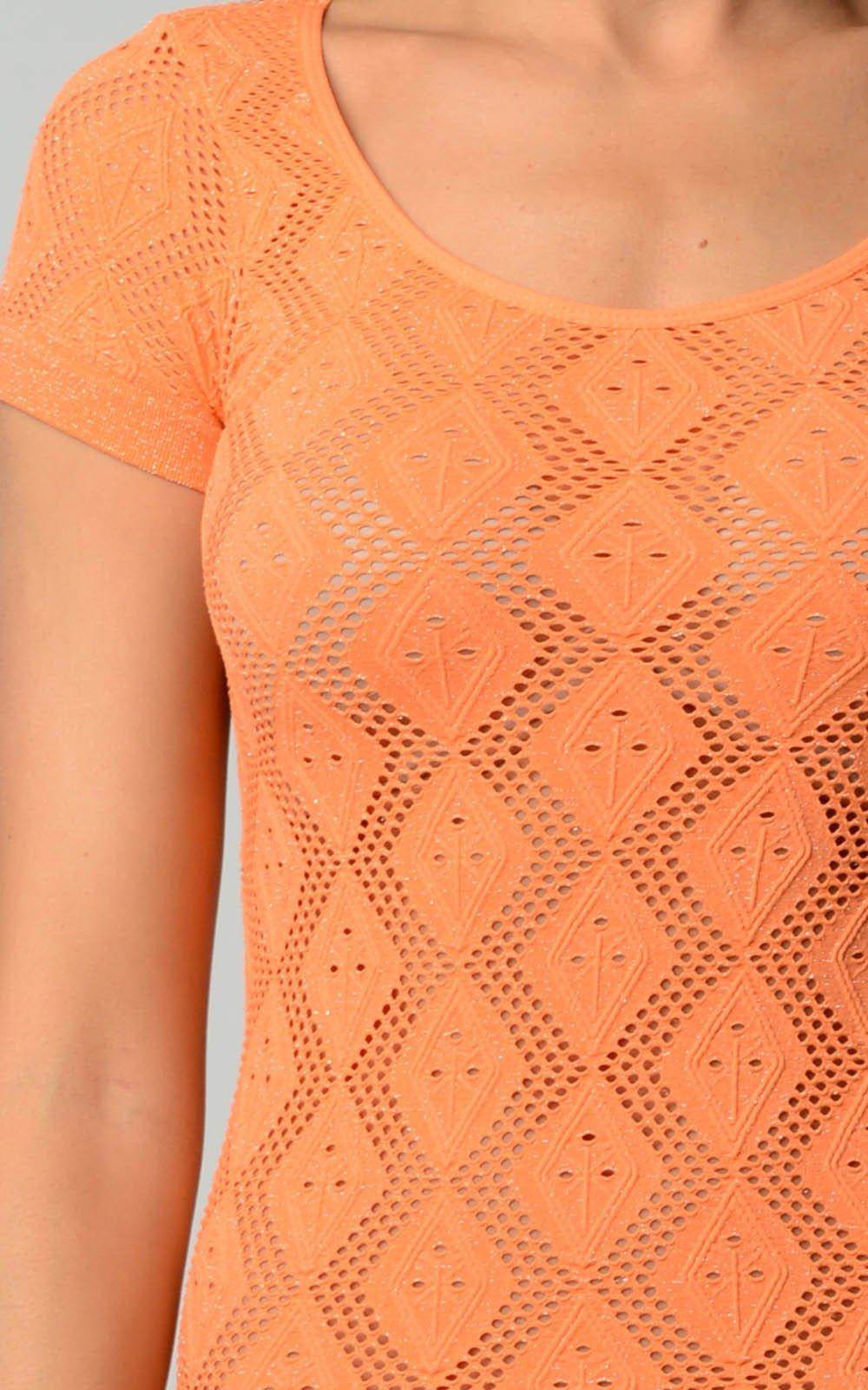 Women's Textured Knit Stretch Glitter Top - VacationGrabs