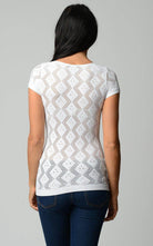 Women's Textured Knit Stretch Glitter Top - VacationGrabs