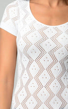 Women's Textured Knit Stretch Glitter Top - VacationGrabs