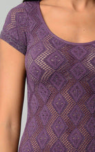 Women's Textured Knit Stretch Glitter Top - VacationGrabs