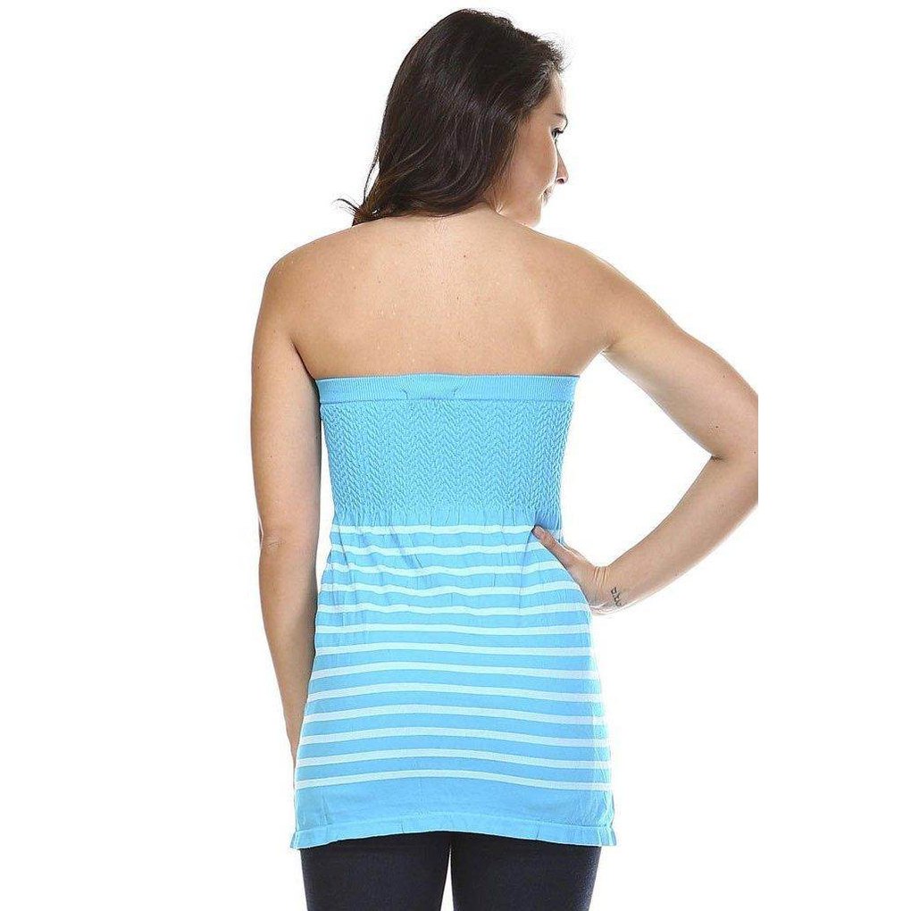 Women's Textured Knit Stretch Tube Top - VacationGrabs