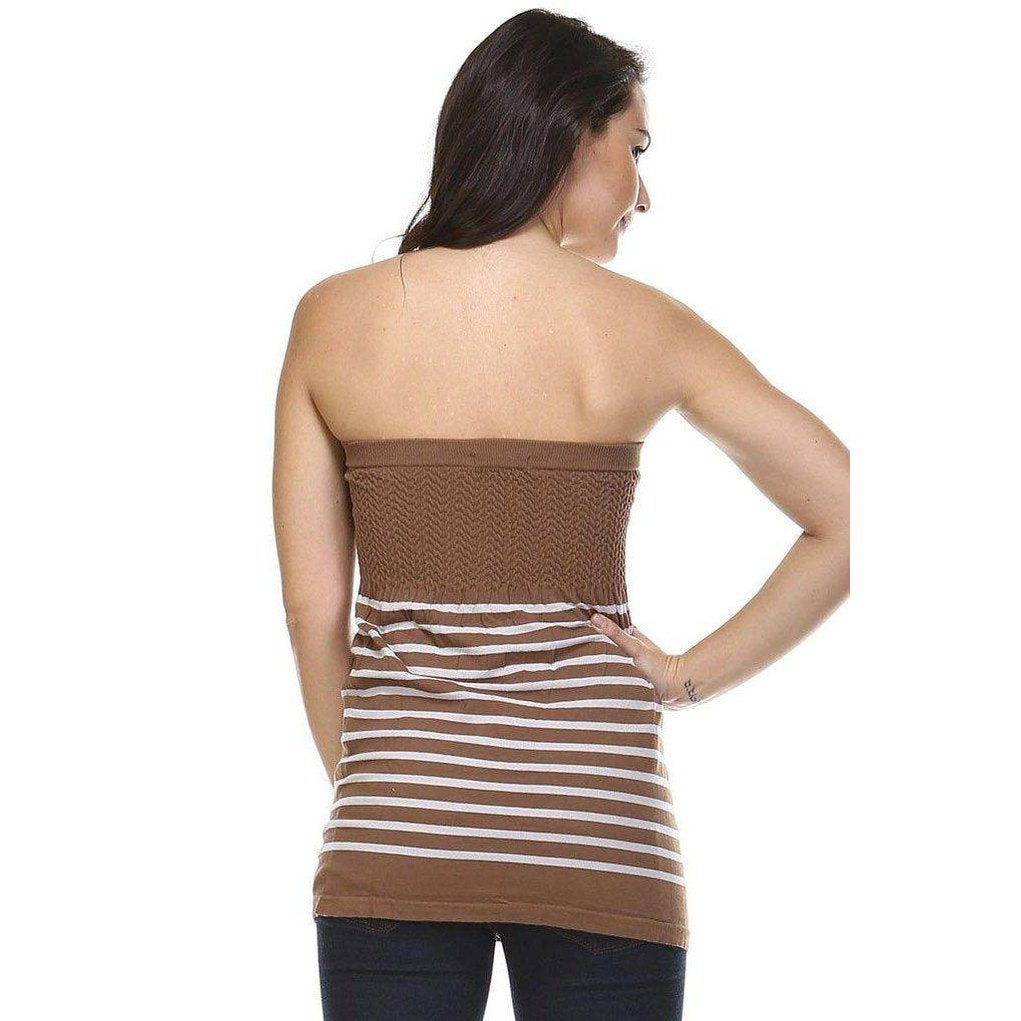 Women's Textured Knit Stretch Tube Top - VacationGrabs
