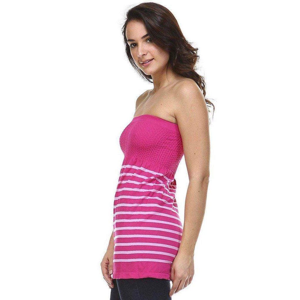 Women's Textured Knit Stretch Tube Top - VacationGrabs
