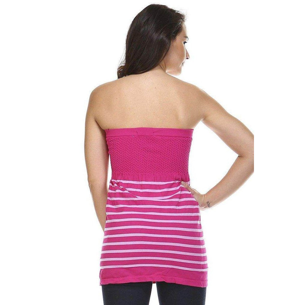 Women's Textured Knit Stretch Tube Top - VacationGrabs