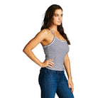 Women's Tight Striped Camisole Tank Top - VacationGrabs