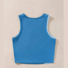 Two Tone Ribbed Knit Tank Tops - VacationGrabs