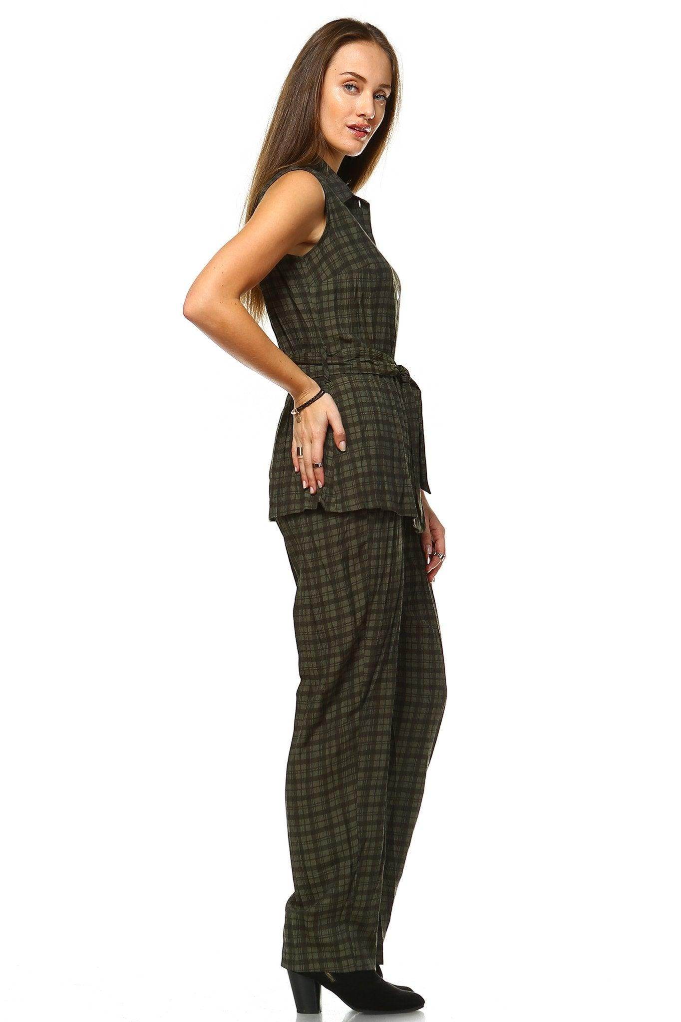 Women's Workwear Two Piece Pants Set - VacationGrabs