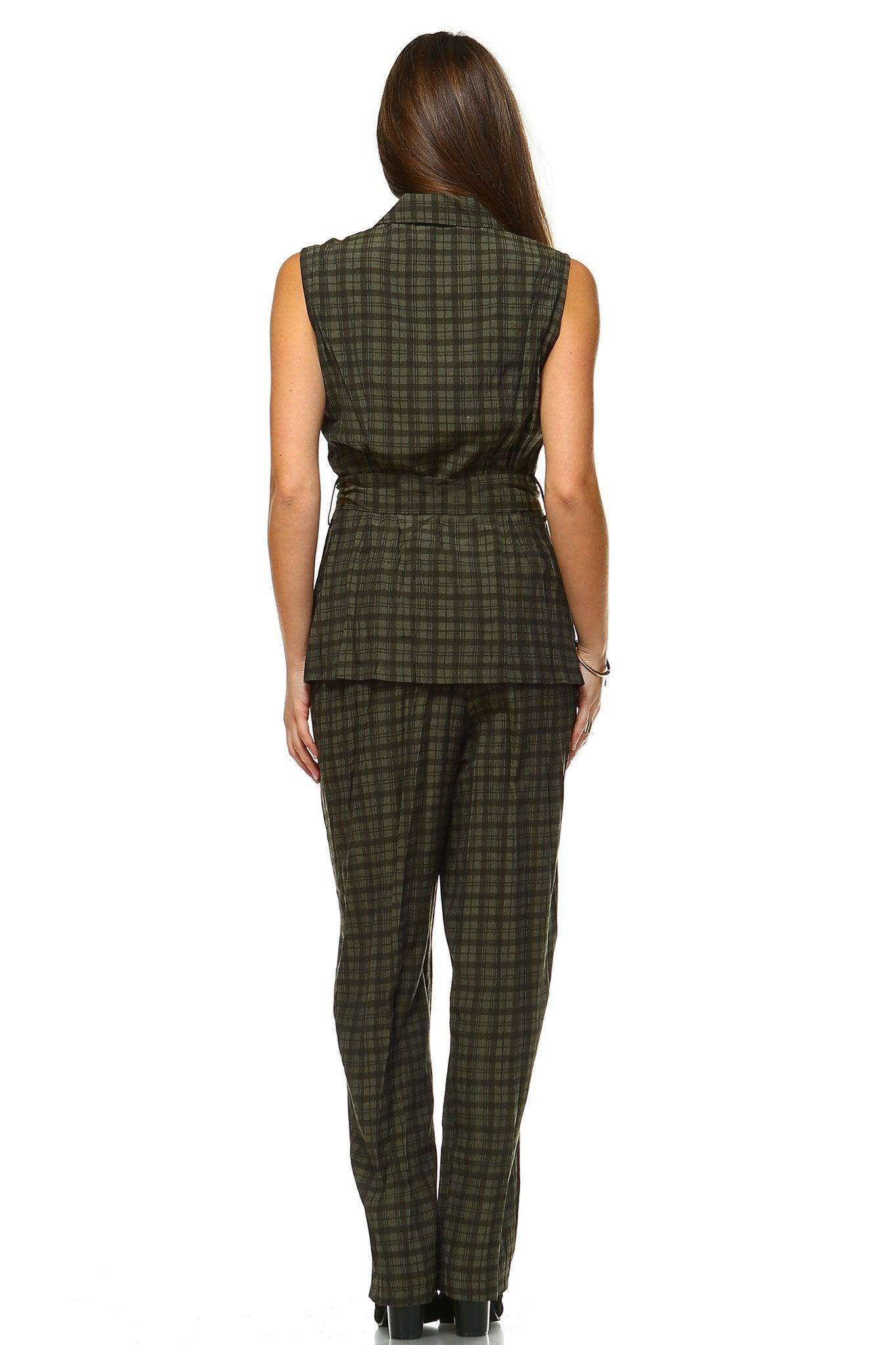 Women's Workwear Two Piece Pants Set - VacationGrabs