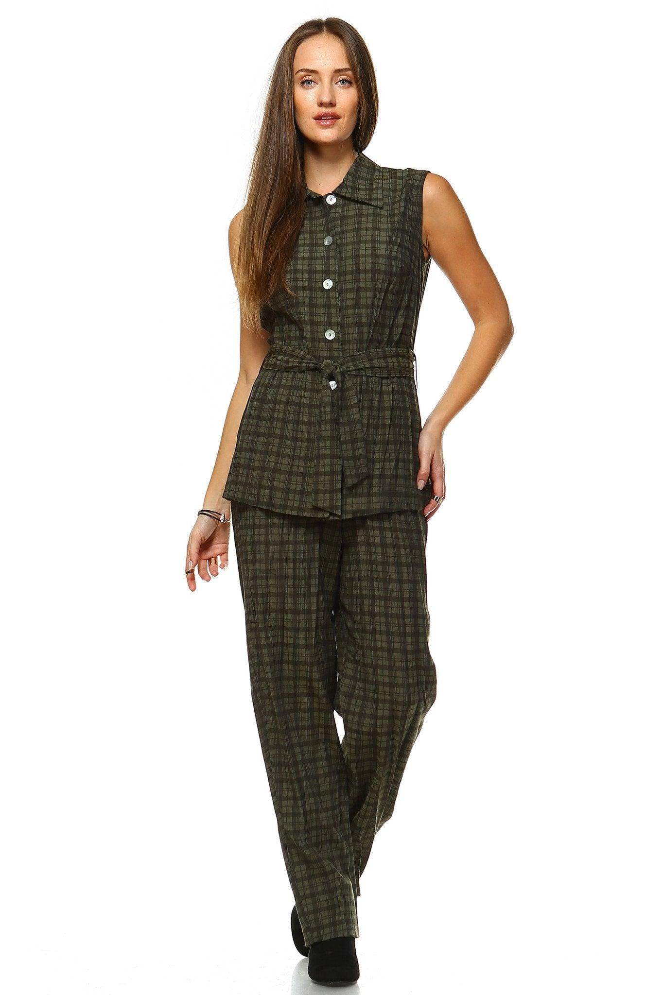 Women's Workwear Two Piece Pants Set - VacationGrabs